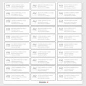 Eenvoudig Monogram Bruiloft Gast Namen Adres Sticker (Vel)