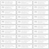 Eenvoudig Monogram Bruiloft Gast Namen Adres Sticker (Voorkant)