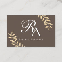 Eenvoudig monogram bruin