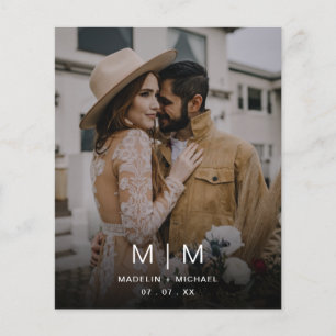 Eenvoudig Monogram budget Weddenschap Bespaar de D Flyer