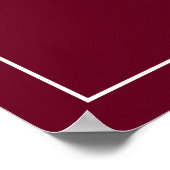 Eenvoudig Monogram Burgundy Elegant Welkomsthuweli Poster (Hoek)