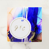 Eenvoudig Monogram Dank u Boodschap Trouwen Bedankjes Labels