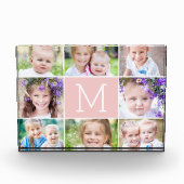 Eenvoudig Monogram EDITABLE KLOR Acrylfoto blok (Voorkant)