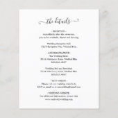 Eenvoudig Monogram Elegant Budget Weddenschap Uitn (Achterkant)