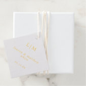 Eenvoudig Monogram Elegante Bruiloft Bedankjes Labels (Met doos)