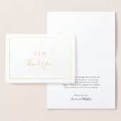 Eenvoudig Monogram Elegante bruiloft Dank u Folie Kaarten (Display)