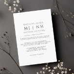 Eenvoudig Monogram Elegante Minimalistische Bruilo Kaart<br><div class="desc">Deze eenvoudige,  minimalistische en moderne huwelijksuitnodiging bevat een monogram van de initialen van het paar. Overeenkomende items in onze winkel voor een compleet feestthema. Voor verdere vragen kunt u contact met ons opnemen via ThePaperieGarden@gmail.com</div>