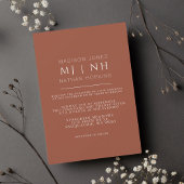 Eenvoudig Monogram Elegante Minimalistische Bruilo Kaart