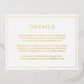 Eenvoudig monogram elegante trouwbehuizing folie uitnodiging briefkaart (Voorkant)