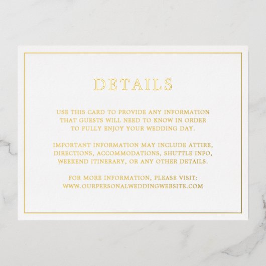 Eenvoudig monogram elegante trouwbehuizing folie uitnodiging briefkaart (Voorkant)