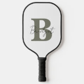 Eenvoudig Monogram en Naam Modern  Pickleball Paddle (Voorkant)