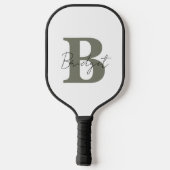 Eenvoudig Monogram en Naam Modern Pickleball Paddle (Achterkant)