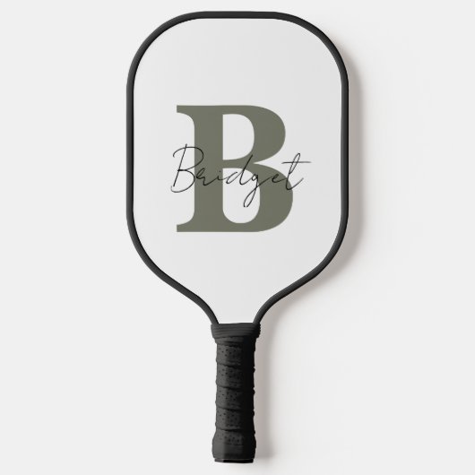 Eenvoudig Monogram en Naam Modern Pickleball Paddle (Achterkant)