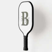 Eenvoudig Monogram en Naam Modern Pickleball Paddle (Links)