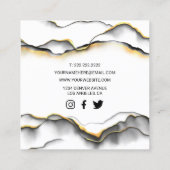 Eenvoudig Monogram Fitness Coach Vierkante Visitekaartje (Achterkant)