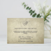 Eenvoudig Monogram |  gegevens over papierontvangs Informatiekaartje (Staand voorkant)