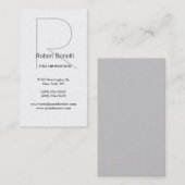 Eenvoudig monogram gewoon modern Visitekaartje (Voorkant / Achterkant)