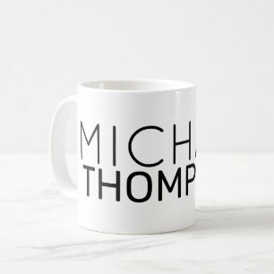 eenvoudig monogram helder en schoon wit mok