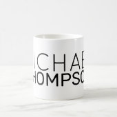 eenvoudig monogram helder en schoon wit mok (Center)