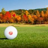 Eenvoudig monogram initiaal C sinaasappel koraal r Golfballen