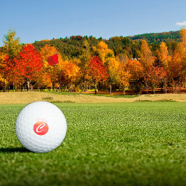 Eenvoudig monogram initiaal C sinaasappel koraal r Golfballen