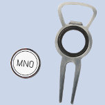 Eenvoudig Monogram Initiaal Divot Tool<br><div class="desc">Moderne typografie minimalistisch monogram initiaal ontwerp dat kan worden gewijzigd om te personaliseren. Eenvoudige cirkelvormige rand om de initialen te lijsten.</div>