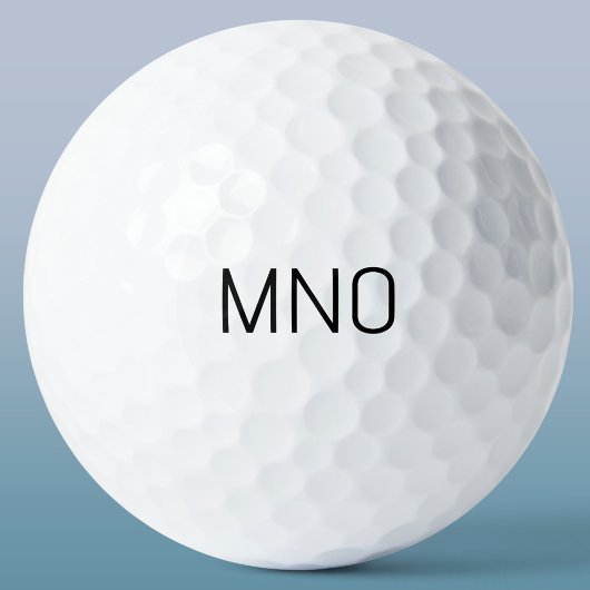 Eenvoudig Monogram Initiaal Golfballen