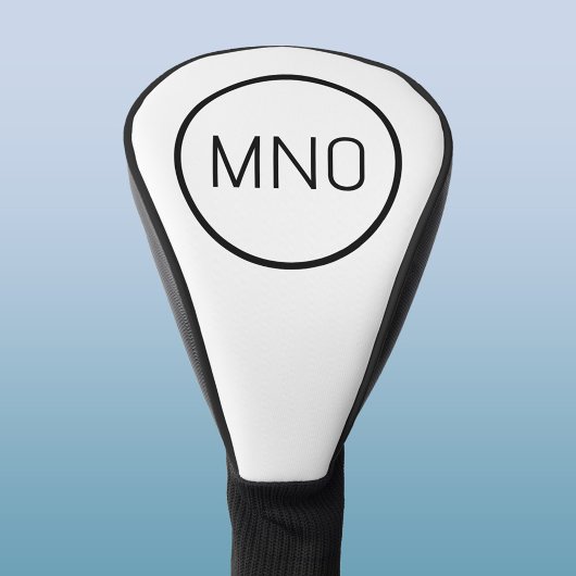 Eenvoudig Monogram Initiaal Golfheadcover