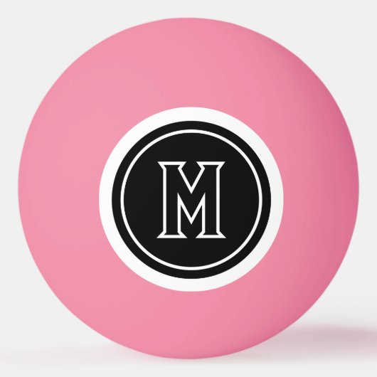 EENVOUDIG MONOGRAM INITIAAL PINGPONGBAL (Voorkant)