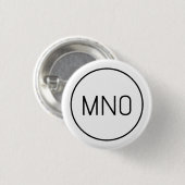 Eenvoudig Monogram Initiaal Ronde Button 3,2 Cm (Voorkant /achterkant)
