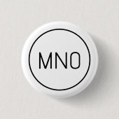 Eenvoudig Monogram Initiaal Ronde Button 3,2 Cm (Voorkant)