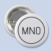 Eenvoudig Monogram Initiaal Ronde Button 3,2 Cm