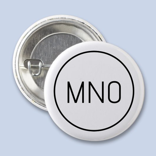 Eenvoudig Monogram Initiaal Ronde Button 3,2 Cm