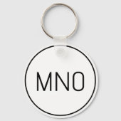 Eenvoudig Monogram Initiaal Sleutelhanger (Achterkant)