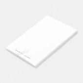 Eenvoudig monogram Initialen met de hand geschreve Post-it® Notes (Schuin)