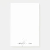Eenvoudig monogram Initialen met de hand geschreve Post-it® Notes (Voorkant)