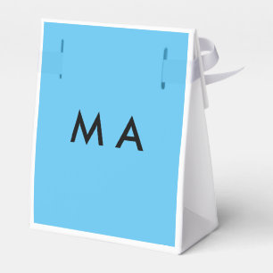 Eenvoudig monogram jouw naam letter man minimaal t bedankdoosjes