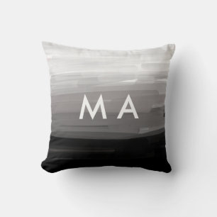 Eenvoudig monogram jouw naam letter man minimaal t kussen