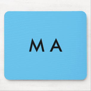 Eenvoudig monogram jouw naam letter man minimaal t muismat