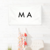 Eenvoudig monogram jouw naam letter man minimaal t spandoek (Insitu)