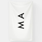 Eenvoudig monogram jouw naam letter man minimaal t spandoek (Verticaal)