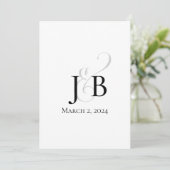 Eenvoudig Monogram Kaart (Staand voorkant)