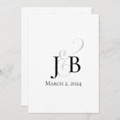 Eenvoudig Monogram Kaart (Voorkant / Achterkant)