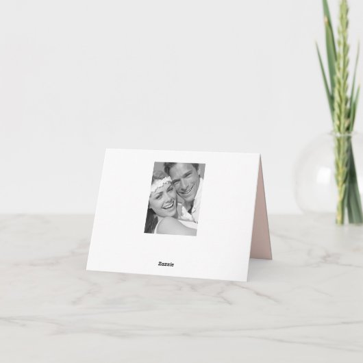 Eenvoudig monogram Kader 4 Multifoto Moderne bruil Bedankkaart (Achterkant)