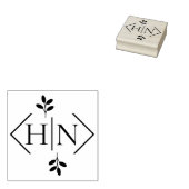 Eenvoudig monogram letters rubberstempel (Gestempeld)