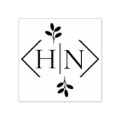 Eenvoudig monogram letters rubberstempel (Afrduk)