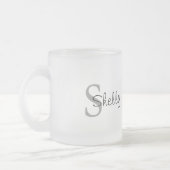 Eenvoudig Monogram Matglas Koffiemok (Links)