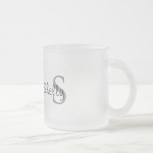 Eenvoudig Monogram Matglas Koffiemok