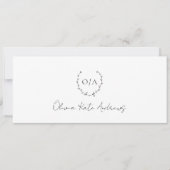 Eenvoudig Monogram met Elegant Cadeaubon (Voorkant)