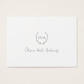 Eenvoudig Monogram met Elegant Cadeaubon Visitekaartje (Voorkant)